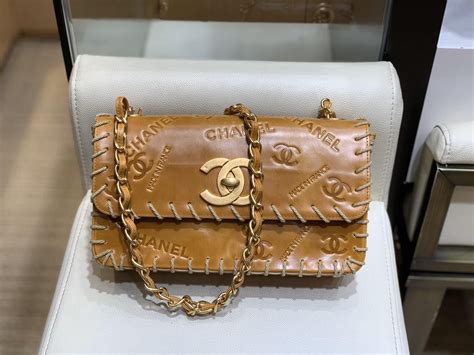 Chanel Whipstitch Embossed Flap Bag 